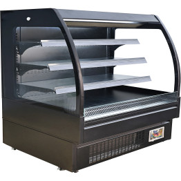 Wall Cabinet Multi Deck Refrigerator Night Curtain Black 1520x700x1395mm | CaterEq CEBLUEL214