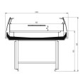 Refrigerated Promotion Display Cabinet 230 Litres Ventilated Cooling 1360x1095x930mm | CaterEq CEBLUEL234