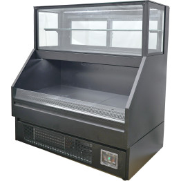 Wall Cabinet Multi Deck Refrigerator Night Curtain Black 1200x800x1175mm | CaterEq CEBLUEL236