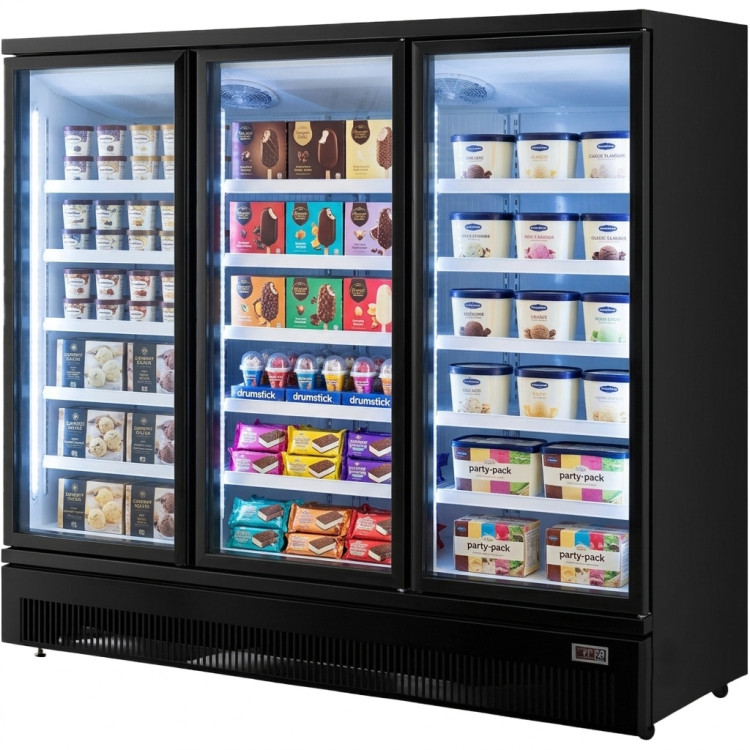 Commercial Triple Door Display Showcase Freezer 1890x730x1980mm | CaterEq CEBLUEL312 Commercial Triple Door Display Showcase Freezer 1890x730x1980mm | CaterEq CEBLUEL312