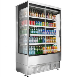 Commercial Multi Deck Display Refrigerator with Stainless Steel Finish 1320x700x2000mm | CaterEq CEBLUEL504
