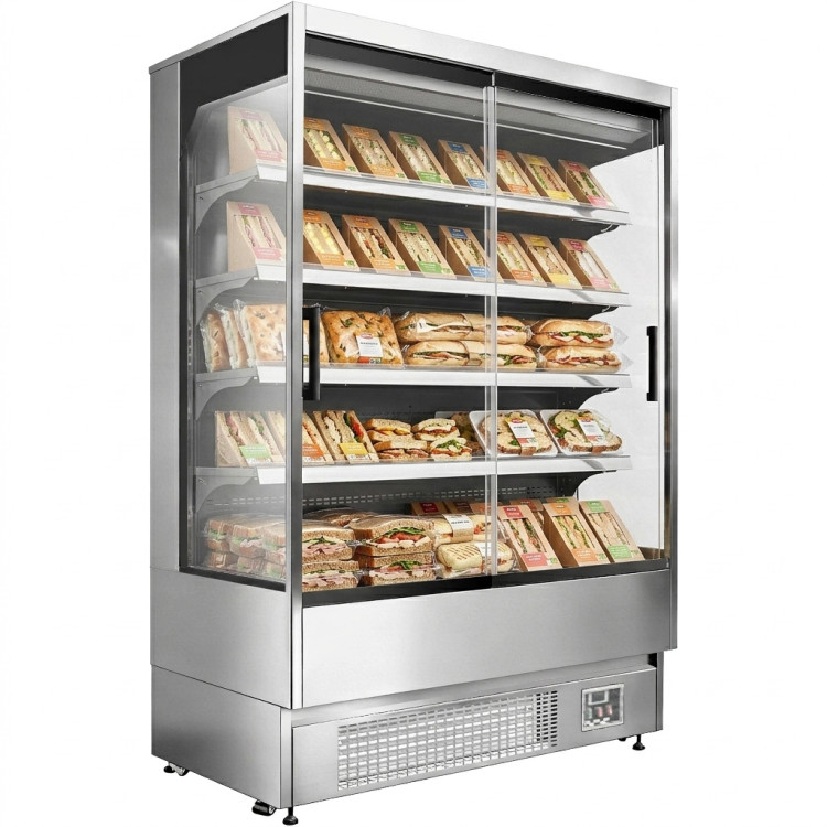 Commercial Multi Deck Display Refrigerator with Stainless Steel Finish 1524x700x2000mm | CaterEq CEBLUEL506 Commercial Multi Deck Display Refrigerator with Stainless Steel Finish 1524x700x2000mm | CaterEq CEBLUEL506