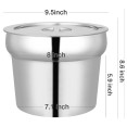 Commercial Countertop Wet Heat Bain Marie with 6 x 7L Round Pots and Lids 2000W 740 x 600 x 330mm | CaterEq CEBM6TT