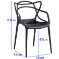 Bistro Dining Arm Chair Plastic Black Indoors & Outdoors - CEWW023BLACK