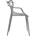 Bistro Dining Arm Chair Plastic Grey Indoors & Outdoors - CEWW023GREY