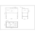 Commercial Sink Stainless steel 2 Bowl Right side Drain board - CEBS2T36R