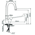 Commercial Single-Lever High Spout Mixer Tap with Extended Handle Chrome | CaterEq CEBXF208