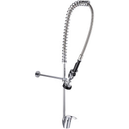 Commercial Deck-Mounted Pre-Rinse Spray Unit with Wall Bracket Chrome | CaterEq CEBXF218 Commercial Deck-Mounted Pre-Rinse Spray Unit with Wall Bracket Chrome | CaterEq CEBXF218