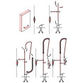 Commercial Deck-Mounted Pre-Rinse Spray Unit with Wall Bracket Chrome | CaterEq CEBXF218