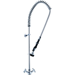 Commercial Deck-Mounted Pre-Rinse Spray Unit with Wall Bracket Chrome | CaterEq CEBXF220 Commercial Deck-Mounted Pre-Rinse Spray Unit with Wall Bracket Chrome | CaterEq CEBXF220