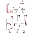 Commercial Deck-Mounted Pre-Rinse Spray Unit with Wall Bracket Chrome | CaterEq CEBXF220