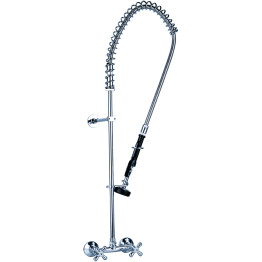 Commercial Deck-Mounted Pre-Rinse Spray Unit with Wall Bracket Chrome | CaterEq CEBXF222 Commercial Deck-Mounted Pre-Rinse Spray Unit with Wall Bracket Chrome | CaterEq CEBXF222