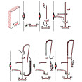 8" Center Wall Mounted Pre-Rinse Unit with Add-On Faucet & 18" Riser & 44" Hose & 12" Swing Spout | CaterEq CEBXF248