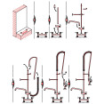 8" Center Deck Mounted Pre-Rinse Unit with 18" Riser & 44" Hose & 12" Add-On Spout Chrome | CaterEq CEBXF252