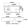 Heavy-Duty Stainless Steel Glass Rinser and Inset Glass Washer Basin with Rinse Star 327×179×125mm | CaterEq CEBXF504
