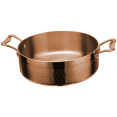 Hammered Triple-Layer Stainless Steel Saucepan ø300×110mm 7.8L Copper Finish | CaterEq CEC0311012C