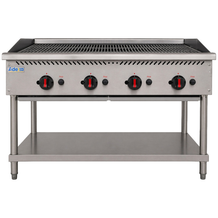 Commercial Freestanding Gas Charbroiler 28kW 1220 x 757 x 953mm | CaterEq CECB48F