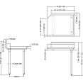 Commercial Stainless steel Pass Through Dishwasher Table Right 914mm Width - CECDT36R