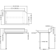 Commercial Stainless steel Pass Through Dishwasher Table Left 1219mm Width - CECDT48L
