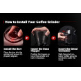Commercial Flat Burr Coffee Grinder 150W with 240g Bean Hopper Black | CaterEq CECG836B Commercial Flat Burr Coffee Grinder 150W with 240g Bean Hopper Black | CaterEq CECG836B
