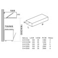 Commercial Stainless Steel Canopy Hood 2500×1000×350mm with 5 x 500×500mm Filters | CaterEq CECH1025S