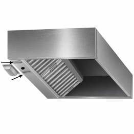 Commercial Stainless Steel Canopy Hood 2500×1000×350mm with 5 x 500×500mm Filters | CaterEq CECH1025S Commercial Stainless Steel Canopy Hood 2500×1000×350mm with 5 x 500×500mm Filters | CaterEq CECH1025S