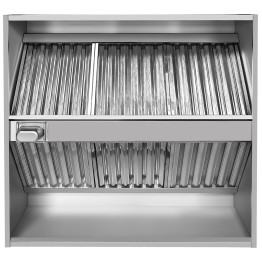 Commercial Island Canopy Hood with Stainless Steel Baffle Filters 1500 x 1300 x 350mm | CaterEq CECH20150S Commercial Island Canopy Hood with Stainless Steel Baffle Filters 1500 x 1300 x 350mm | CaterEq CECH20150S