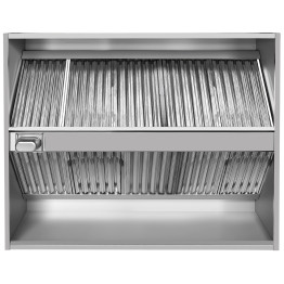 Commercial Island Canopy Hood with Stainless Steel Baffle Filters 2500 x 1300 x 350mm | CaterEq CECH20250S