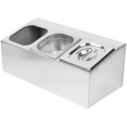 Commercial Condiment Holder including 3xGN1/6-100mm pans & lids - CECHD03A