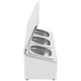 Commercial Condiment Holder with lid including 3xGN1/6-150mm containers Stainless steel - CECHD03ADFL