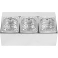 Commercial Condiment Holder including 3xGN1/6-100mm pans & fliptop lids - CECHD03APCFL
