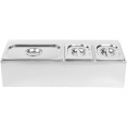 Commercial Condiment Holder including 2xGN1/6-100mm & 1xGN1/3-100mm pans & lids - CECHD04A2