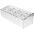 Commercial Condiment Holder including 4xGN1/6-100mm pans & fliptop lids - CECHD04APCFL