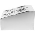 Commercial Condiment Holder including 4xGN1/6-150mm containers with lids Stainless steel - CECHD04BD