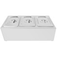Commercial Condiment Holder including 3xGN1/4-150mm containers with lid Stainless steel - CECHE03AD
