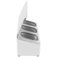 Commercial Condiment Holder with lid including 3xGN1/4-150mm containers Stainless steel - CECHE03ADFL