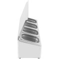 Commercial Condiment Holder with lid including 4xGN1/4-100mm containers Stainless steel - CECHE04AFL