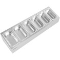 Commercial Condiment Holder including 6xGN1/4-150mm containers with lid Stainless steel - CECHE06AD