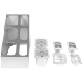 Commercial Condiment Pan Holder including 3xGN1/6 + 3xGN1/9 pans with recess lids & ladles - CECHM01D