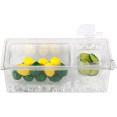 Chilled Condiment Holder including 1xGN1/3+1xGN1/6-150mm containers with lid Plastic - CECHP06BD3
