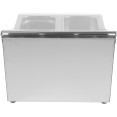 Commercial Condiment Holder including 2xGN1/6-100mm & 3xGN1/9-100mm pans & fliptop lids - CECHRLF04B2