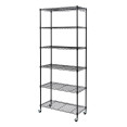 2-in-1 Convertible 6 Tier Wire Shelving Unit Black 750x350x1800mm| CaterEq CECJ7535180B6E 2-in-1 Convertible 6 Tier Wire Shelving Unit Black 750x350x1800mm| CaterEq CECJ7535180B6E