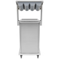 Commercial Spring-Adjustable Cantilever Tray Trolley with Flatware Holder for 460 × 360mm Trays | CaterEq CECLT4535FH