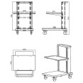 Commercial Cantilever Trolley for 600 × 400mm Euro Boxes & Baking Trays Spring Adjustable | CaterEq CECLT6040