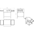 Commercial Conveyor Pizza oven 20 pizzas of 18'' per hour - CECP18S