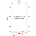 Freezer room with Freezing unit 1200x2100x2010mm Volume 3.7m3 - FR1221201