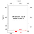 Cold room with Cooling unit 1500x1800x2010mm Volume 4.1m3 - CR1518201