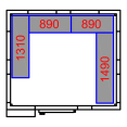 Freezer room with Freezing unit 2100x2400x2010mm Volume 8.0m3 - FR2124201 Freezer room with Freezing unit 2100x2400x2010mm Volume 8.0m3 - FR2124201