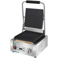 Commercial Single Contact Panini Grill 1800W Ribbed Top & Bottom Plates Digital Timer | CaterEq CECU600 Commercial Single Contact Panini Grill 1800W Ribbed Top & Bottom Plates Digital Timer | CaterEq CECU600