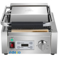 Commercial Single Contact Panini Grill 1800W Ribbed Top & Bottom Plates Digital Timer | CaterEq CECU600 Commercial Single Contact Panini Grill 1800W Ribbed Top & Bottom Plates Digital Timer | CaterEq CECU600